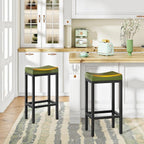 HOOBRO Bar Stools, Counter Height Stools, Saddle Barstools - Image 8