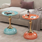 2-Pack Light Green Sleek Hourglass Side Table - Image 7