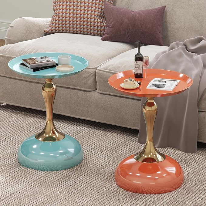 1-Pack Light Green Sleek Hourglass Side Table - Image 7