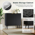 Vrullu Modern Storage Cabinet, Wood Accent Cabinet - Image 6