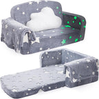 Foryoomi Extra Wide Kids Couch, 2-in-1 Soft Couch by Unknown