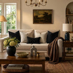 GIGIZAZA Black Velvet Pillow Covers 24x24 Decorative Pillows Pack of 2 | Throw - Image 2