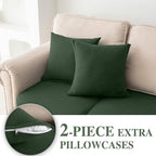 LA MEACK Couch Cushion Covers for Sectional Sofa L Shape Washable Separate Seat - Image 3