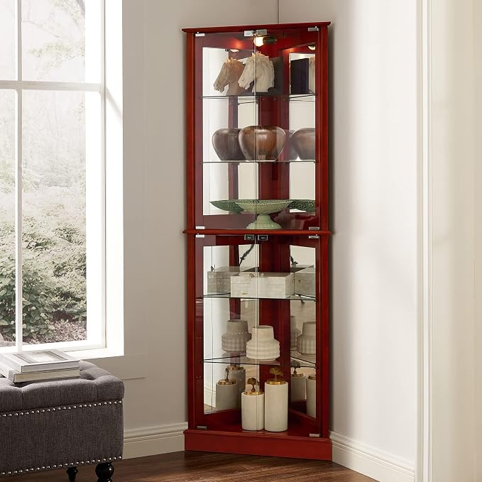 Glass Corner Display Cabinet by NALLBEIRRAA