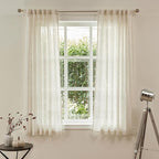 MYSKY HOME Farmhouse Kitchen Curtains 54 inches Long, Boho Curtain Panels - Image 2