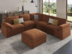 EASE MOOSE Sectional Modular Sofa, Luxury FSC Certified Chenille Comfty Deep - Image 4