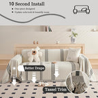 DREAMINGO Couch Cover Reversible Chenille Loveseat Sofa Covers - Image 5