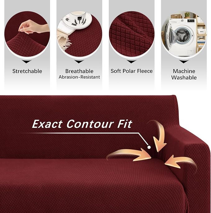 Arfntevss Stretch Sectional Couch Covers L Shaped Corner Sectional Sofa Cover - Image 5