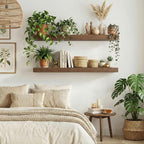 Dreamland Floating Shelves for Wall, 2 Pack Rustic Wooden Wall Shelves - Image 6