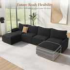 Vesgantti 142" Cloud Couch Sectional Modular Sofa, Comfy Sectional Couch - Image 8