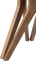 Pedestal Farmhouse End Table, Distressed Top - Image 9
