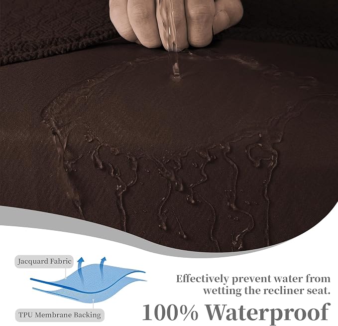 100% Waterproof Sectional Recliner Couch Covers - Image 4