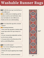 SERISSA 2'6"x18' Washable Non Slip Boho Runner Rug - Image 6