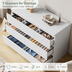 Jocoevol Modern White 7 Drawer Dresser - Image 3
