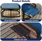 ZZW Outdoor Recliner Chair, Wicker Patio Recliners - Image 7