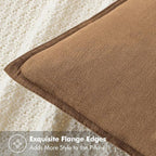 MIULEE Decorative Linen Lumbar Pillow Cover 12x20 Inch Brown | Fall Autumn Boho - Image 5
