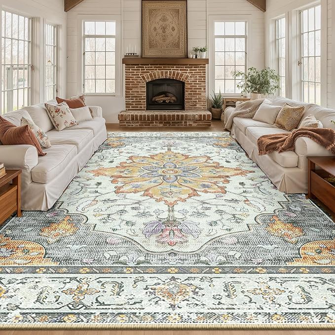 RELEANY Washable Area Rug, Large 10'x14', Water Repellent, Pet Friendly - Image 2