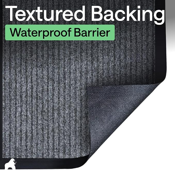 GORILLA GRIP Waterproof Traffic Guard Door Mat, 35x23 2 Pack, Indoor Outdoor - Image 6