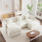 mikibama Modular Sectional Sofa, 111.5 Inch U Shaped Couch Set by Mikibama