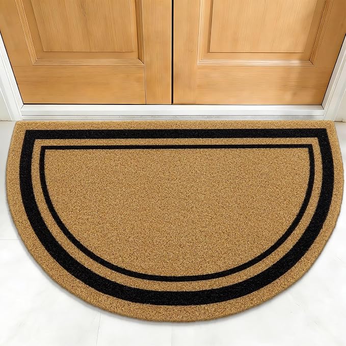 OLANLY Half Circle Front Door Mat, Low Profile Doormat, Stain and Fade Resistant - Image 2