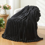 NEWCOSPLAY Fleece Ribbed Cozy Queen Blanket - Image 7