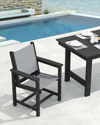 SERWALL 5 Piece Patio Dining Sets, Outdoor HDPE Dining Furniture Set - Image 5