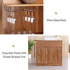 LITTLE TREE Bar Cabinet, 4-Tier Home Mini Bar Cabinet - Image 7