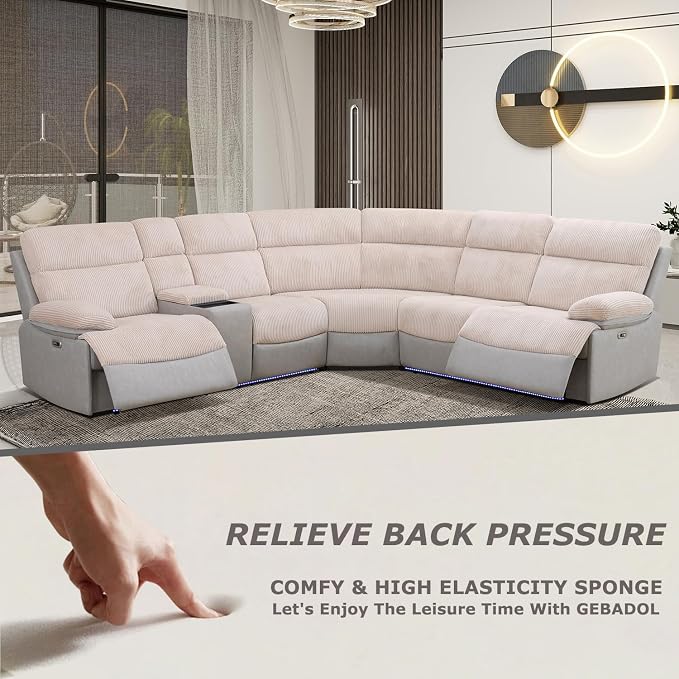 Power Recliner Sectional Sofa, Sectional Couch - Image 5