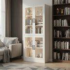 holzart Modern White 5-Tier Display Cabinet - Image 3