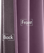 MIULEE Lavender Velvet Curtains 52x90 inches Luxury Blackout Curtains | Thermal - Image 6
