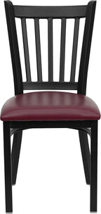 Flash Furniture HERCULES Series Black Vertical Back Metal Restaurant Chair - Image 6