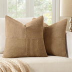 MIULEE Camel Brown Decorative Throw Pillow Covers by MIULEE
