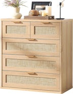 LEYAOYAO Rattan Dresser for Bedroom Set of 2, 33.5" Tall Chest of Drawers by LEYAOYAO-Findtheshiningpointofyourideallife%EF%BC%81