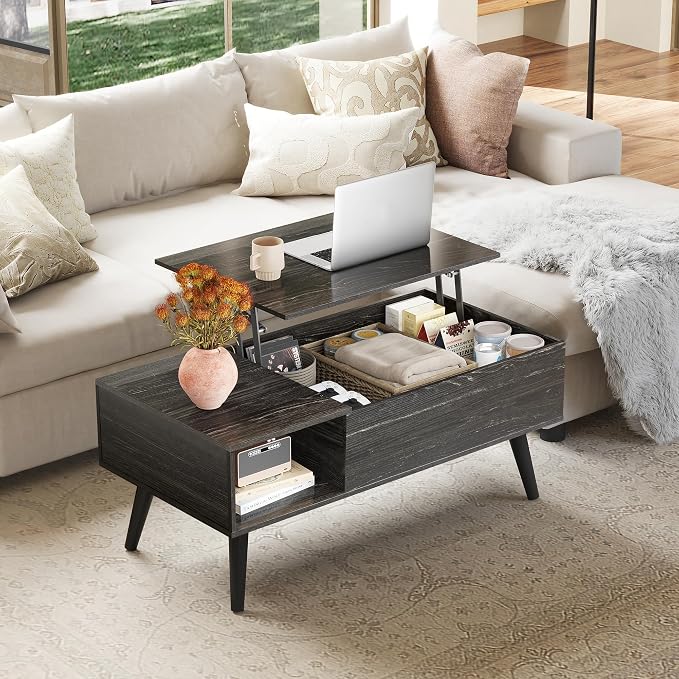 WLIVE Coffee Table for Living Room, Lift Top Coffee Table - Image 2