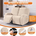 VANSOFY Recliner Cover, 2-Pieces Stretch Reclining Couch Cover - Image 5