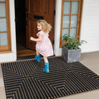 Lahome Black 3x5 Washable Rug, Neutral Easy Jute Entryway Front Porch Rug | - Image 2