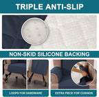 Turquoize 100% Waterproof Wing Chair Cover Wing Armchair Slipcovers Chair Couch - Image 4