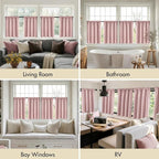 MIULEE 4-Panel 36 Inch Blackout Kitchen Tier Curtains Over Sink Light Pink | - Image 6