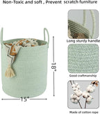 XUANGUO Cotton Rope Laundry Basket Hamper - Image 2