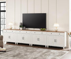 WAMPAT Farmhouse TV Stand for 85 inch TV by WAMPAT