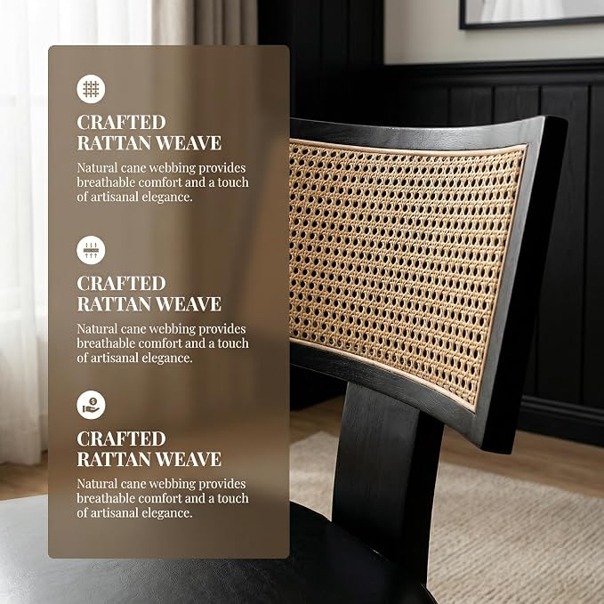 VESCASA Faux Leather Upholstered Dining Chairs - Image 3