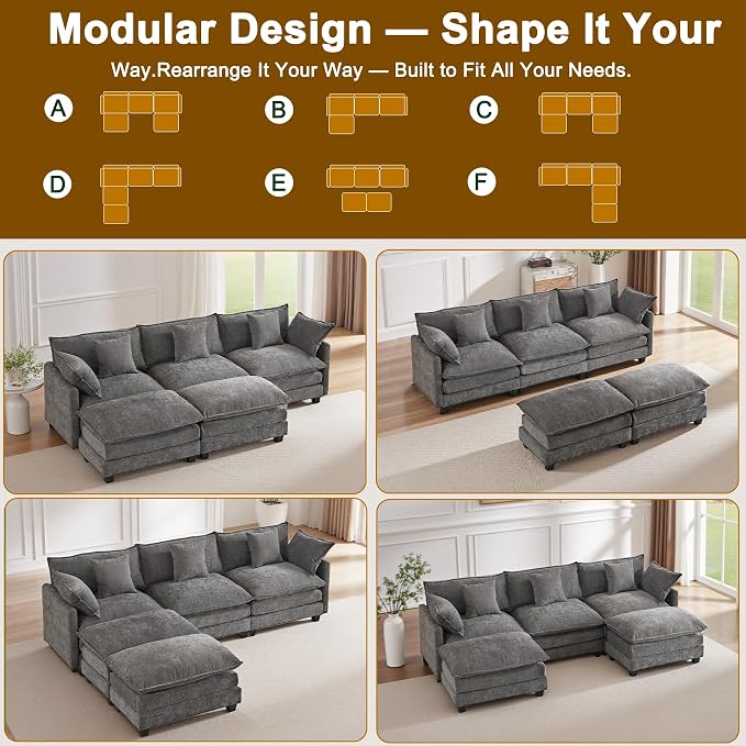 Expandable Modular Sectional Sofa - Image 6
