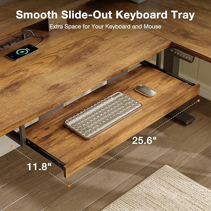 Casaottima 59 Inch Electric L-Shaped Standing Desk - Image 8