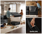 115" Oversized Corduroy Couch Modular Sectional Sofa, Washable Cloud Couch - Image 7