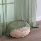 Sage Green Sheer Curtains 63 Inches Long 2 Panels Set, Light Filtering Sheer - Image 5