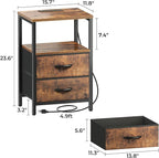 Huuger Nightstands Set of 2, End Tables - Image 3