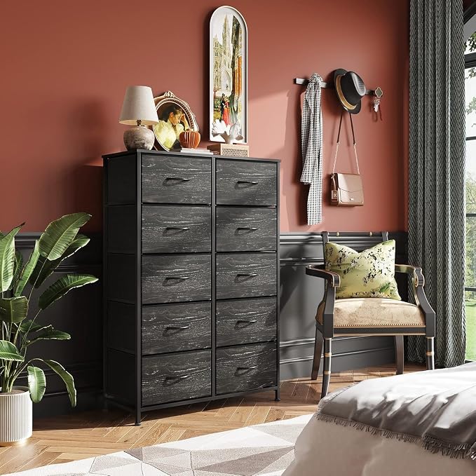 WLIVE Tall Dresser with 10 Drawers, Dressers & Chest of Drawers, Dresser - Image 2