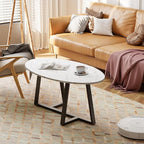 Wolawu Coffee Table Small Oval Table, Modern Center Tea Tables - Image 4
