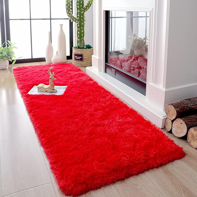 Chicrug Soft Runner Rugs for Bedroom Living Room Plush Fluffy Rug 2x6 | Shag - Image 2