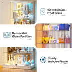 HNEBC 5 Tier Glass Display Cabinet, 66.9" Curio Cabinet - Image 9